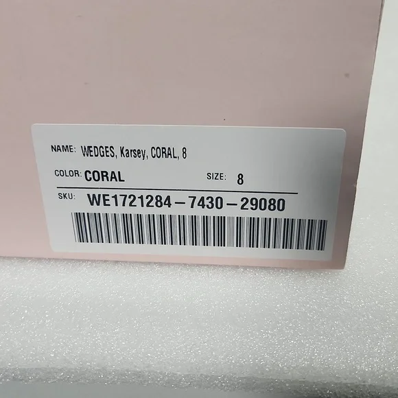 Coral Wedge Sandals Just Fab "Karsey" New In Box size 8 Rope Heel - Picture 8 of 15